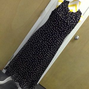 Beautiful silk black and cream polka dot dress 👗